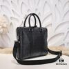 692f1043db12d2ebc1fae8b0 Dior Latest Men's Briefcase/Handbag from Official Counter - Hit the Road Series, Black CD Diamond Canvas with Signature Straps, Spacious Design, Model D8009
