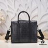 692f1044db12d2ebc1fae8b2 Dior Latest Men's Briefcase/Handbag from Official Counter - Hit the Road Series, Black CD Diamond Canvas with Signature Straps, Spacious Design, Model D8009