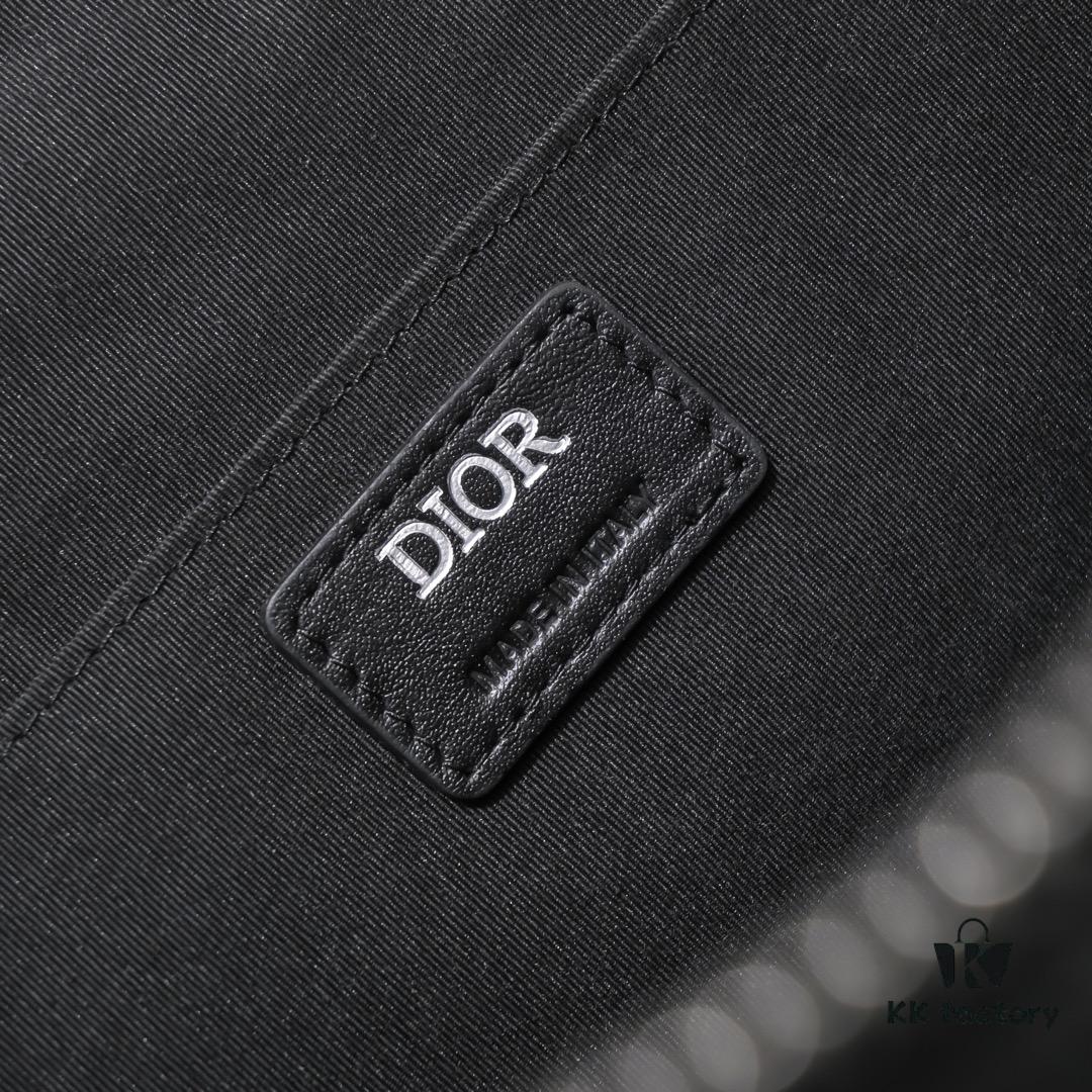 692f10d74ecd253cf1078bde Dior Latest Men's Briefcase/Handbag from Official Counter - Hit the Road Series, Black CD Diamond Canvas with Signature Straps, Spacious Design, Model D8009