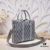 692f10d74ecd253cf1078bdf Dior Latest Collection Men's Briefcase/Handbag - Hit the Road Series, Grey CD Diamond Canvas with Signature Nylon Jacquard Straps