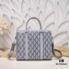 692f10da4ecd253cf1078be6 Dior Latest Collection Men's Briefcase/Handbag - Hit the Road Series, Grey CD Diamond Canvas with Signature Nylon Jacquard Straps