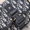 692f10e44ecd253cf1078bfc Dior Latest Men's Messenger Bag / Shoulder Bag - Blue Canvas with Leather Trim D9674