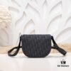 692f10e64ecd253cf1078c02 Dior Latest Men's Messenger Bag / Shoulder Bag - Gallop Model D9674 in Black Fabric with Leather Trim