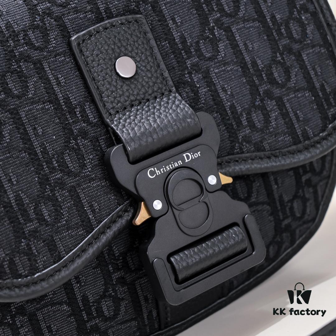 692f10e84ecd253cf1078c03 Dior Latest Men's Messenger Bag / Shoulder Bag - Gallop Model D9674 in Black Fabric with Leather Trim