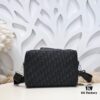 692f11044ecd253cf1078c3b Dior Latest Men's Messenger Bag / Shoulder Bag - Black Oblique Print with Grained Calfskin