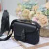 692f11104ecd253cf1078c51 Small Men's Saddle Flap Messenger Bag in Black Fabric