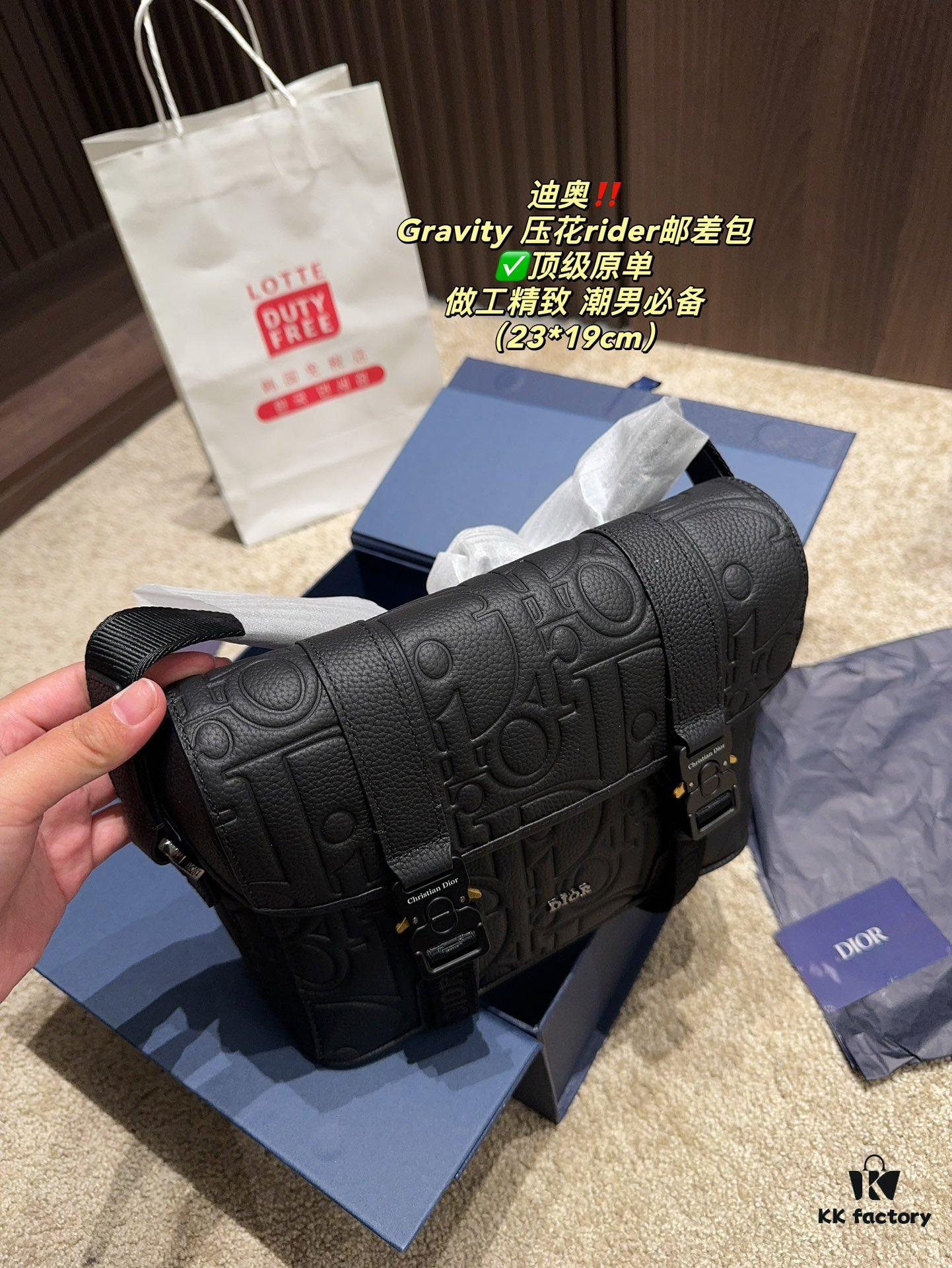 692f11354ecd253cf1078c97 Dior Gravity Embossed Rider Sling Bag for Men, HitThe Road Style Camera Bag, Single Shoulder Crossbody Bag