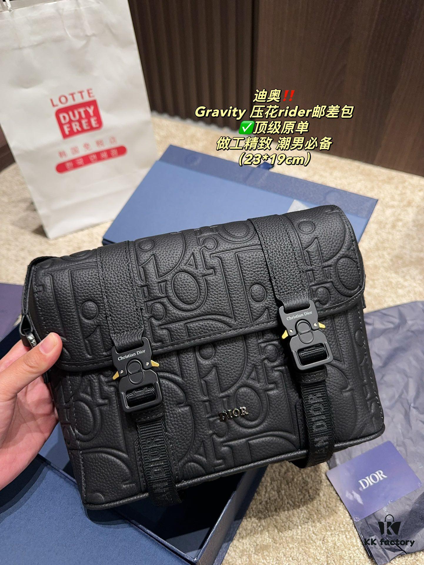 692f11364ecd253cf1078c98 Dior Gravity Embossed Rider Sling Bag for Men, HitThe Road Style Camera Bag, Single Shoulder Crossbody Bag