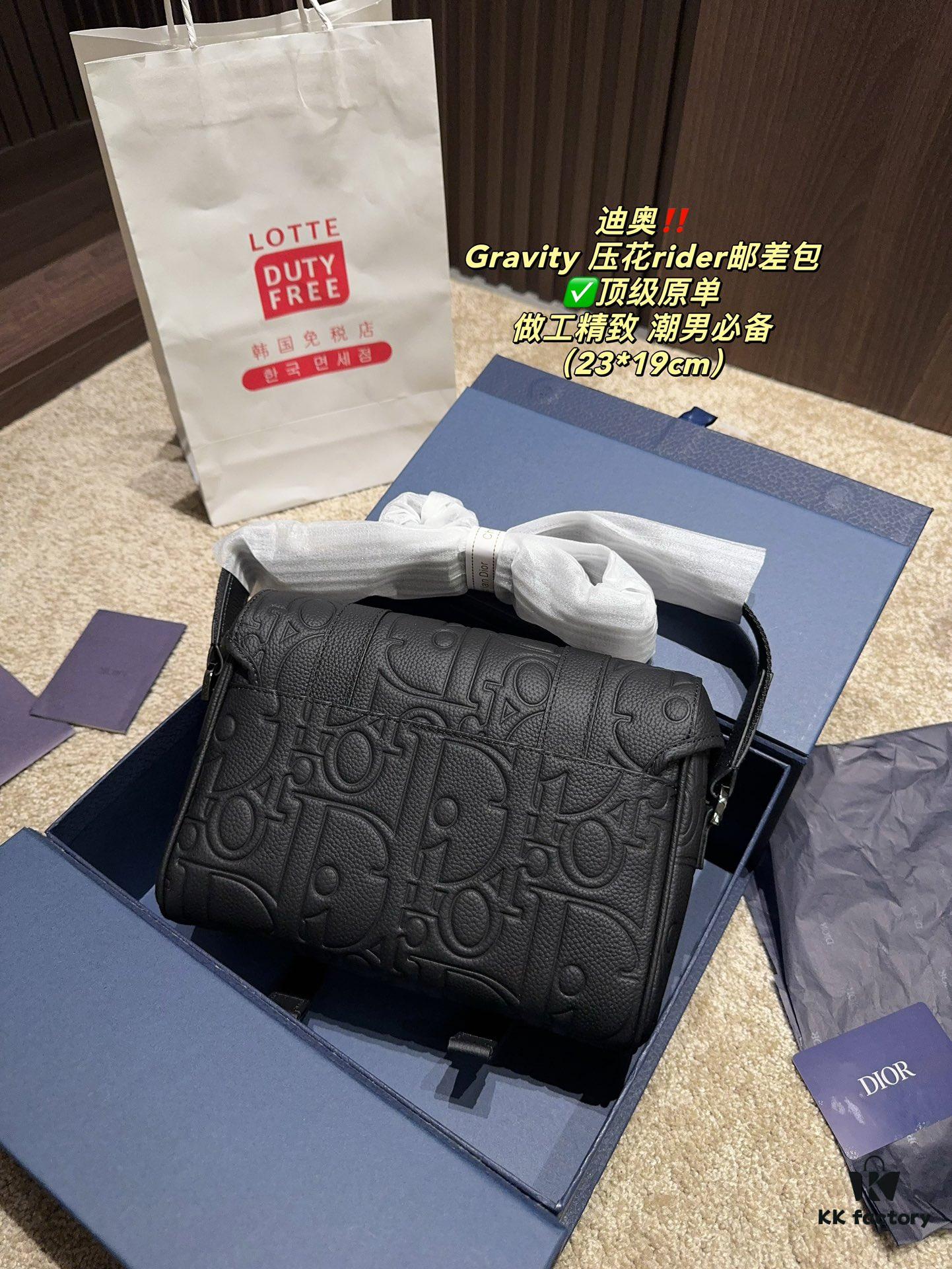 692f11374ecd253cf1078c9a Dior Gravity Embossed Rider Sling Bag for Men, HitThe Road Style Camera Bag, Single Shoulder Crossbody Bag