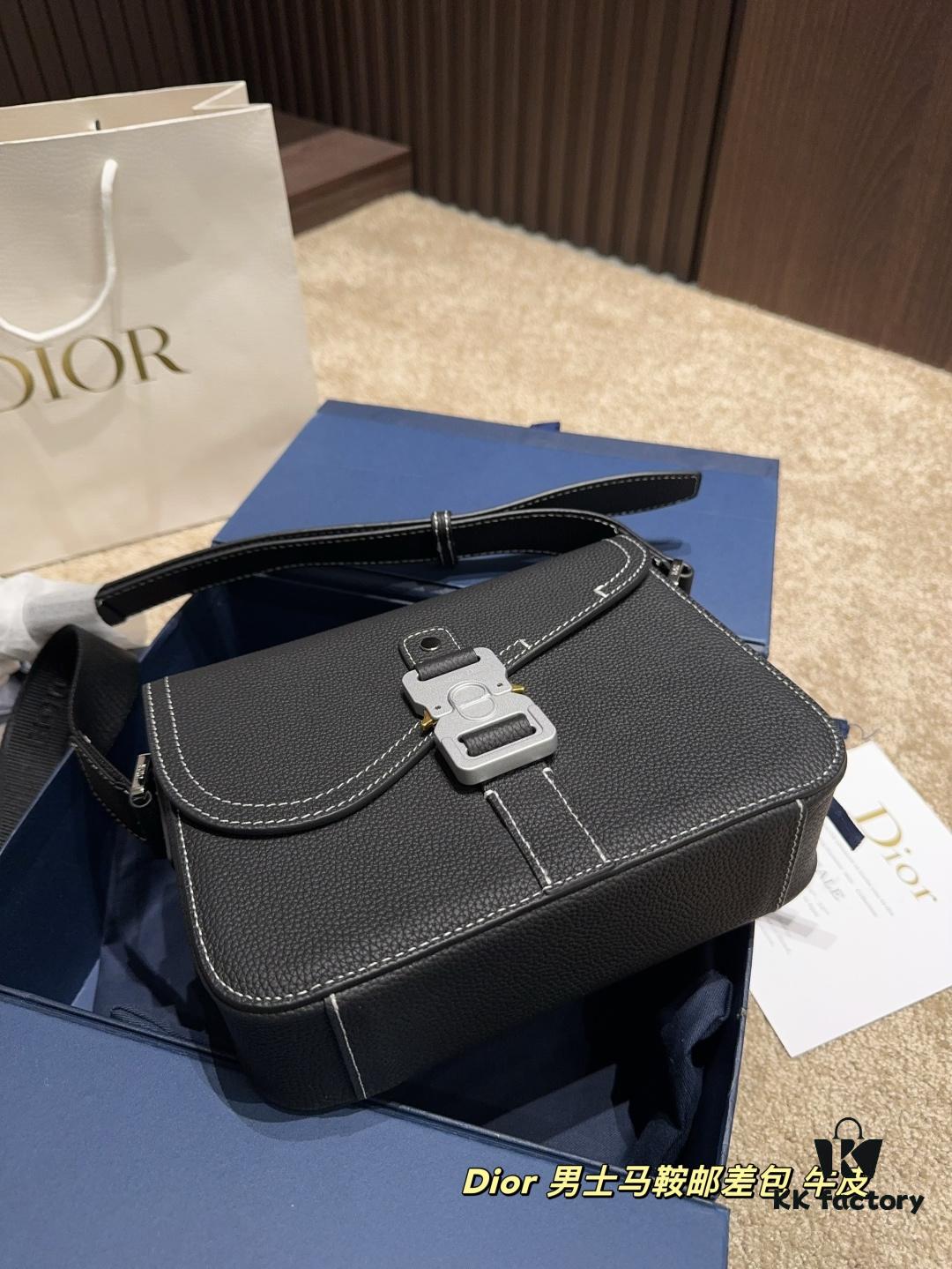 692f11414ecd253cf1078cac Dior Men's Saddle Messenger Bag in Cowhide Foldable Box ️ Size 23.18