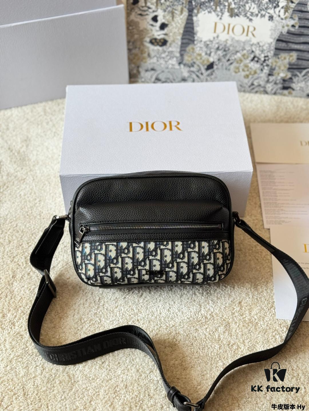 692f11444ecd253cf1078caf Genuine Leather Version DIOR Men's Messenger Bag