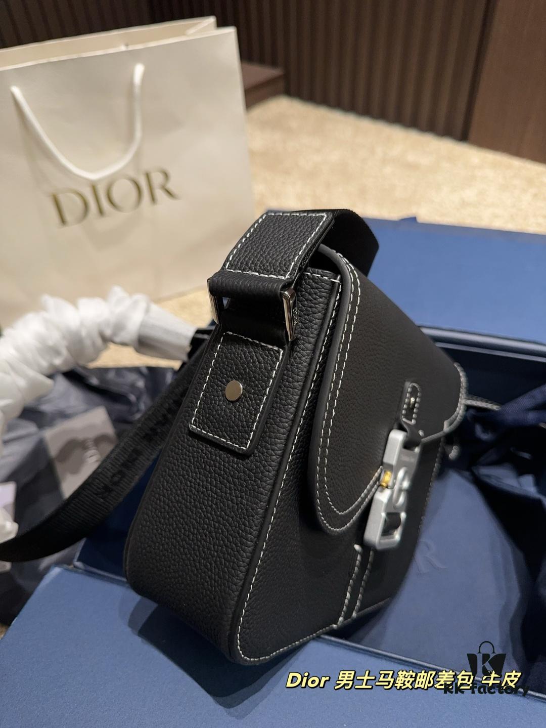 692f11474ecd253cf1078cb5 Dior Men's Saddle Messenger Bag in Cowhide Foldable Box ️ Size 23.18