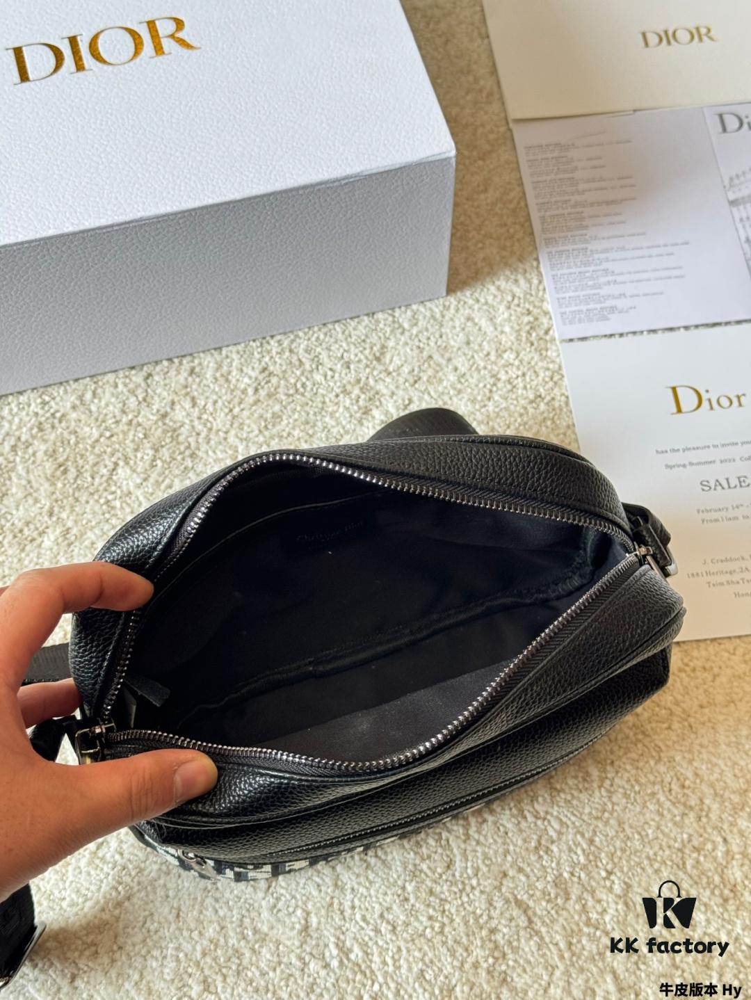 692f11484ecd253cf1078cb8 Genuine Leather Version DIOR Men's Messenger Bag