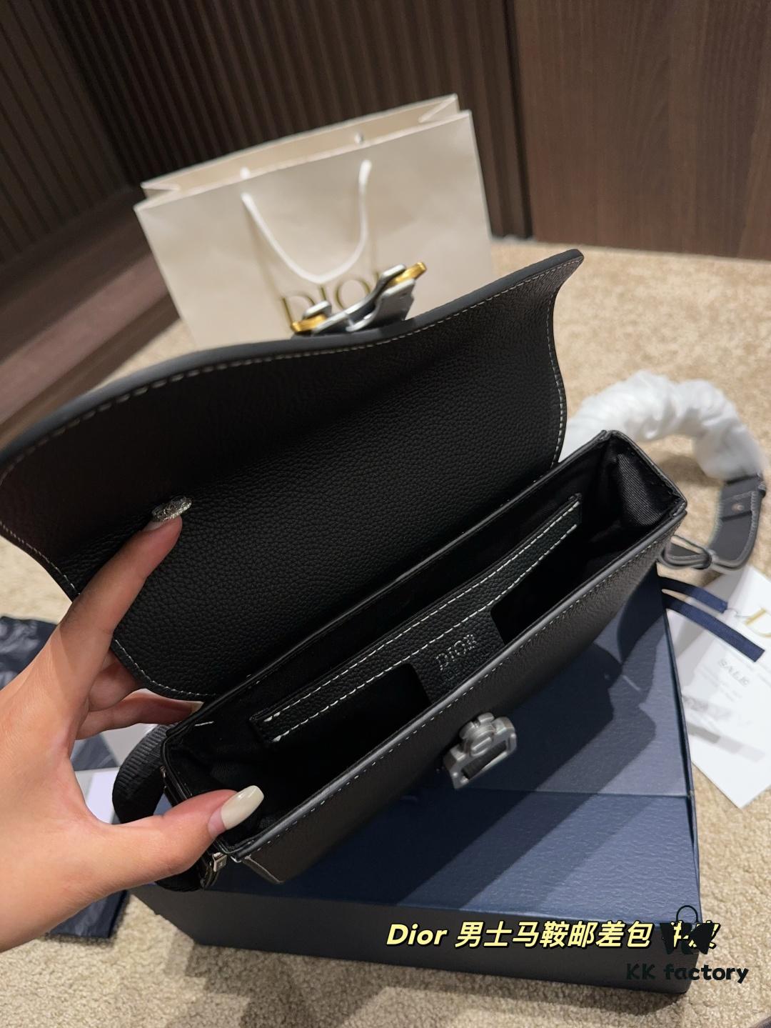 692f11484ecd253cf1078cb9 Dior Men's Saddle Messenger Bag in Cowhide Foldable Box ️ Size 23.18