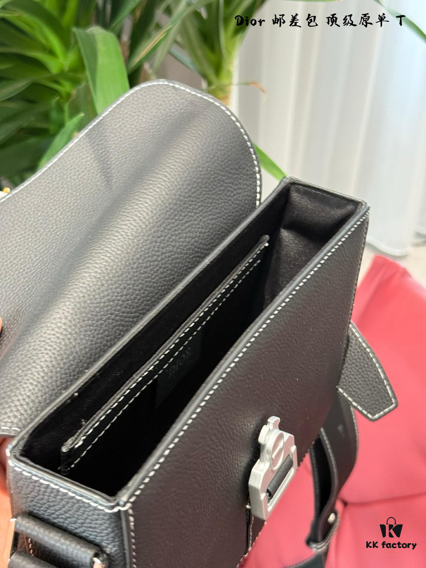 692f11524ecd253cf1078ccc Full Leather Dior Men's Saddle Messenger Bag