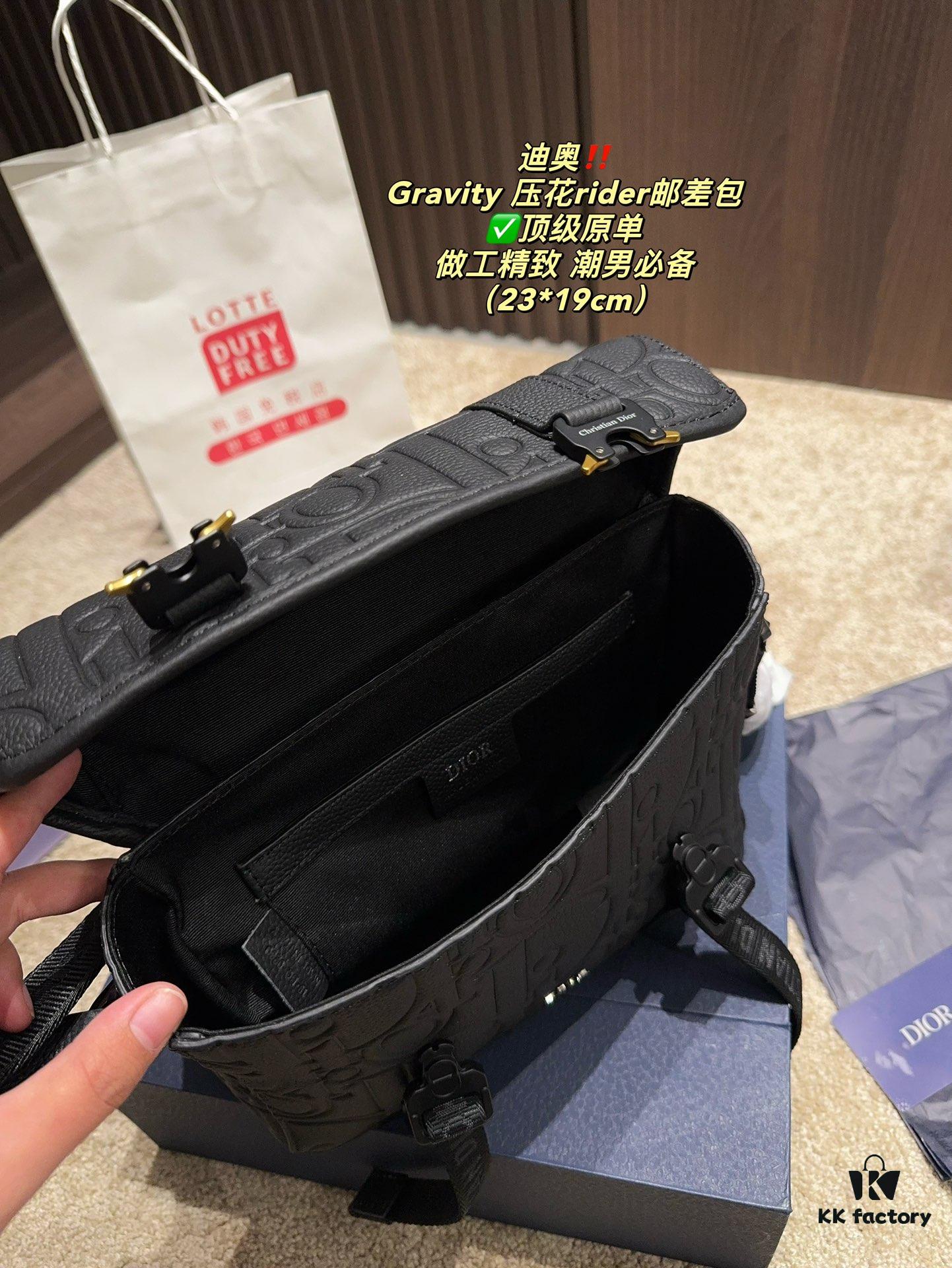 692f11564ecd253cf1078cd5 Dior Gravity Embossed Rider Sling Bag for Men, HitThe Road Style Camera Bag, Single Shoulder Crossbody Bag