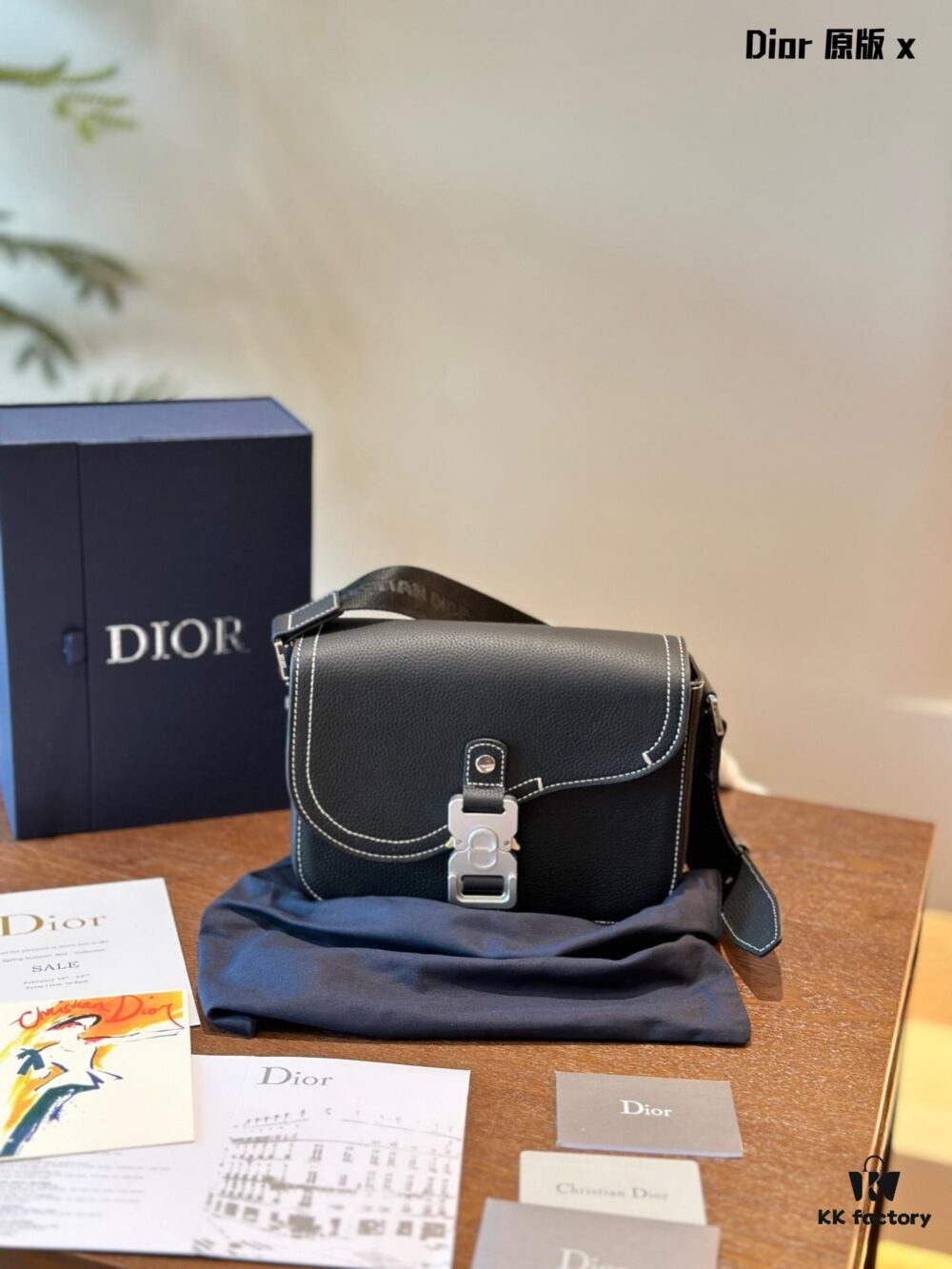 692f11834ecd253cf1078d41 Dior New Full Leather Men's Saddle Messenger Bag