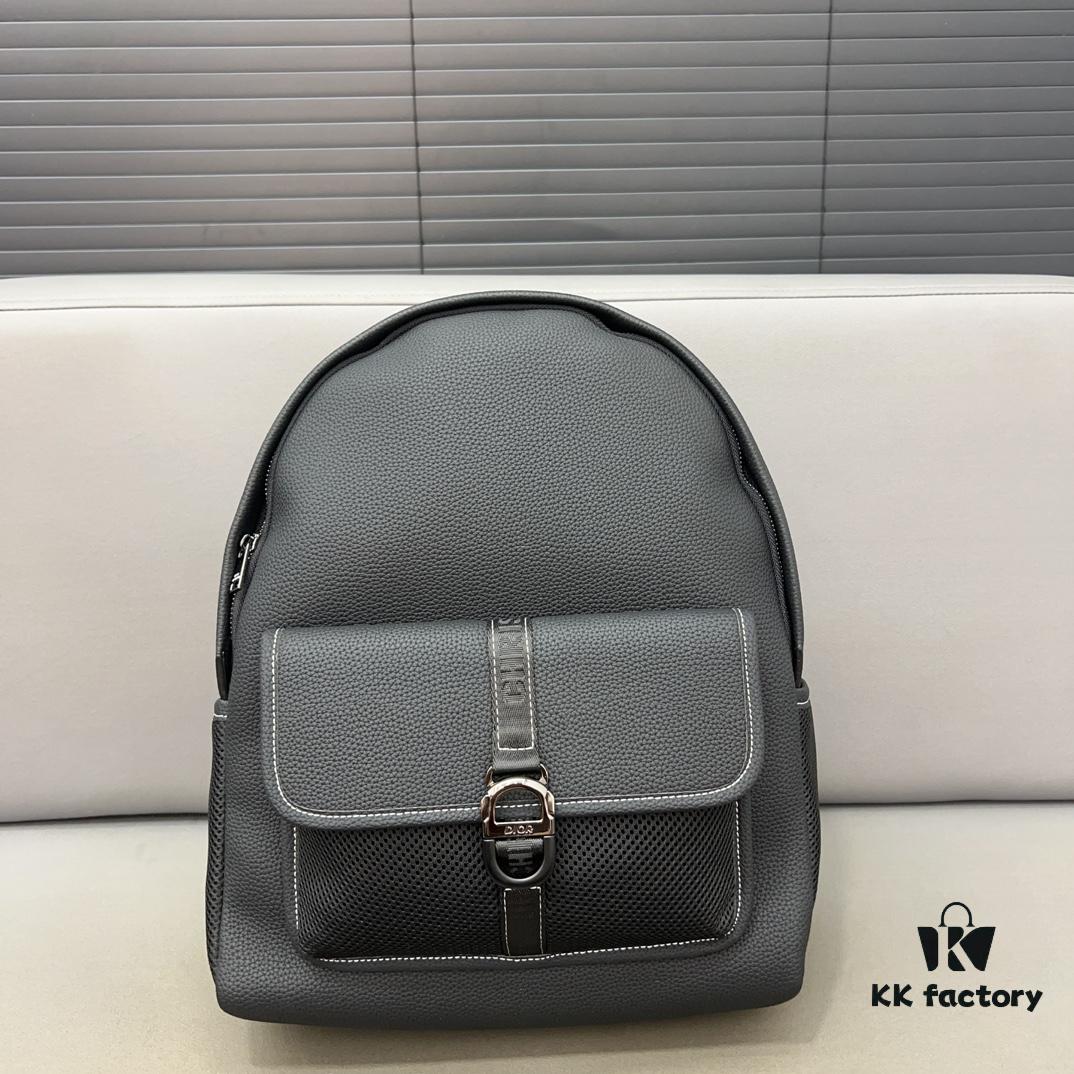 DIOR Men's Sac à dos 8 Denim Saddle Backpack, Unisex Large-Capacity Backpack, Book Bag with Precision Inlay Craftsmanship, Classic and Versatile Design