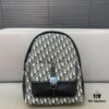 692f11924ecd253cf1078d60 DIOR Men's Sac à dos 8 Denim Saddle Backpack, Unisex Large-Capacity Bag, Book Bag with Expert Inlay Workmanship, Classic and Versatile
