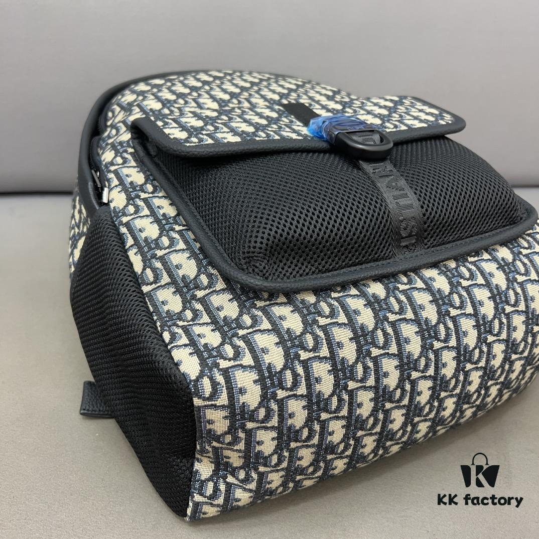 692f11964ecd253cf1078d69 DIOR Men's Sac à dos 8 Denim Saddle Backpack, Unisex Large-Capacity Bag, Book Bag with Expert Inlay Workmanship, Classic and Versatile