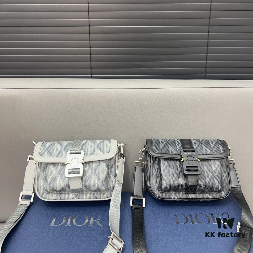 692f11b74ecd253cf1078db0 DIOR Hit The Road Canvas and Smooth Calfskin Bifold Shoulder Crossbody Bag