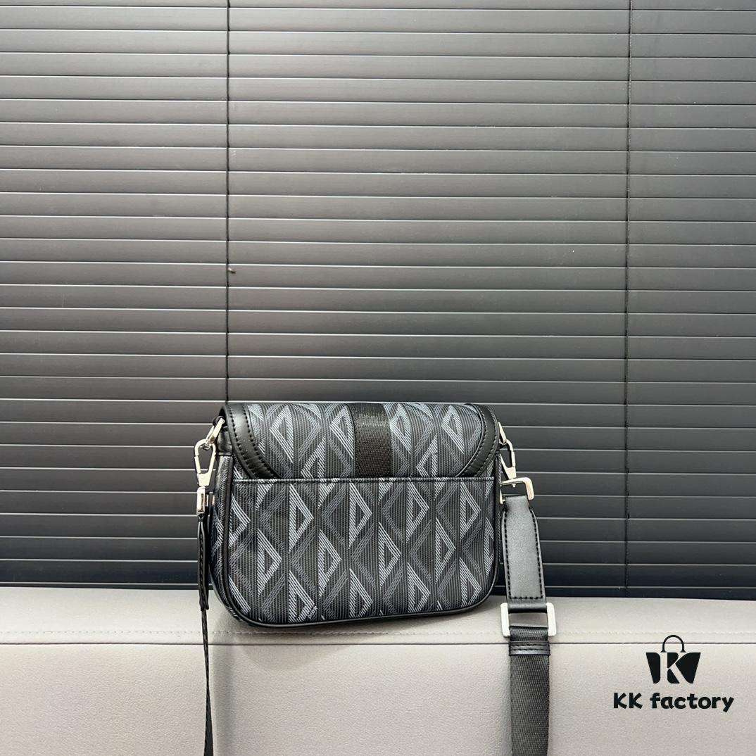 692f11b84ecd253cf1078db2 DIOR Hit The Road Canvas and Smooth Calfskin Bifold Shoulder Crossbody Bag