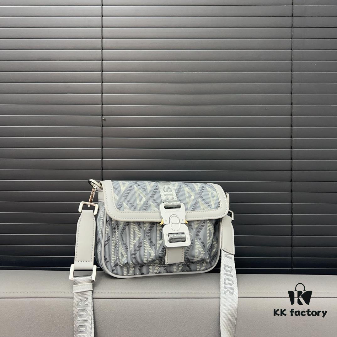692f11b84ecd253cf1078db3 DIOR Hit The Road Canvas and Smooth Calfskin Bifold Shoulder Crossbody Bag
