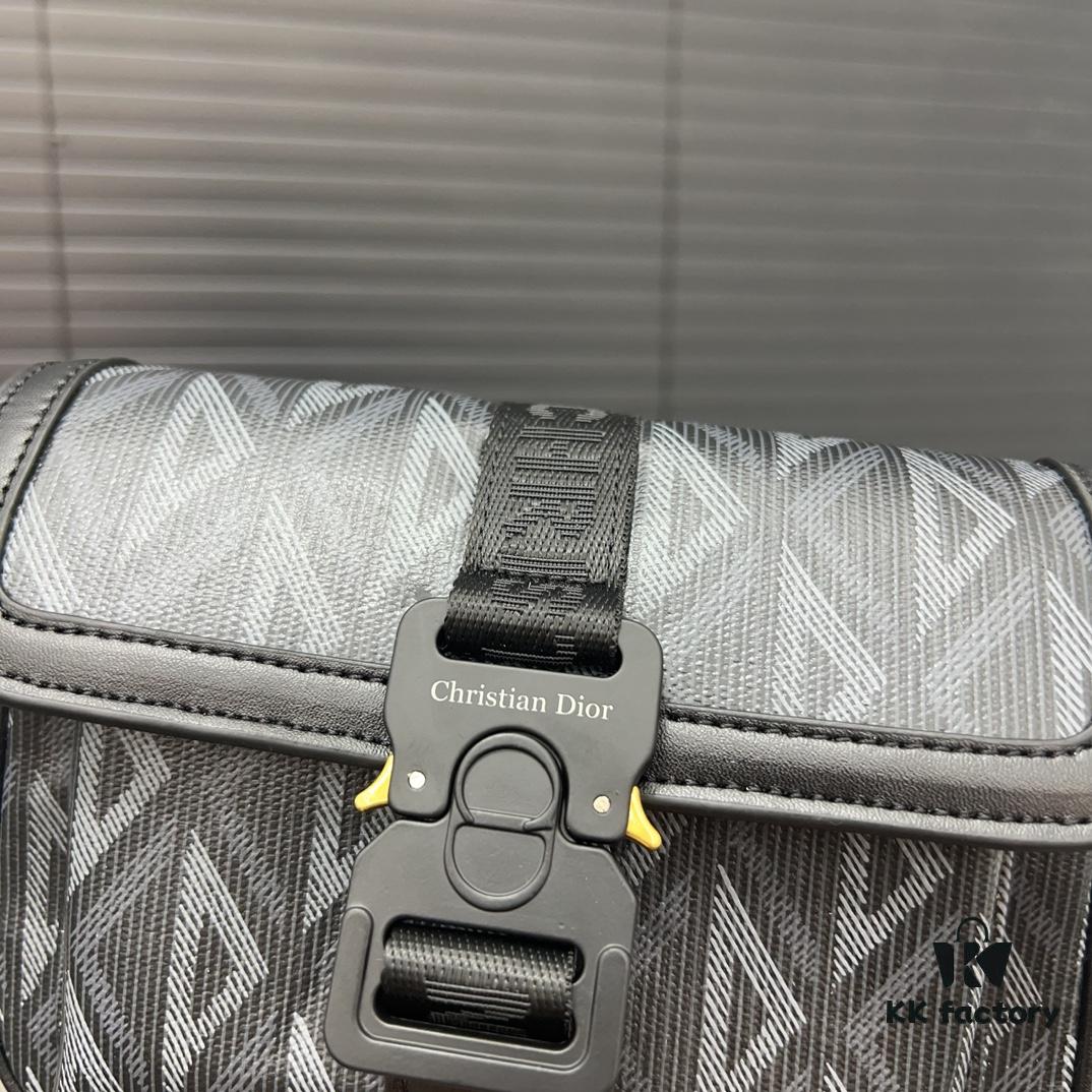 692f11ba4ecd253cf1078db6 DIOR Hit The Road Canvas and Smooth Calfskin Bifold Shoulder Crossbody Bag