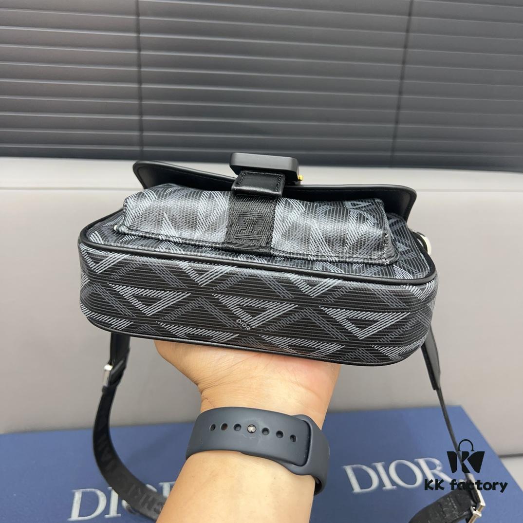 692f11c94ecd253cf1078dd4 DIOR Hit The Road Canvas and Smooth Calfskin Bifold Shoulder Crossbody Bag