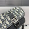692f11e34ecd253cf1078e04 DIOR AND PARLEY Saddle Bag Unisex Crossbody Bag for Men and Women, Flap Shoulder Bag with Inlay Craftsmanship, Celebrity Must-Have Item