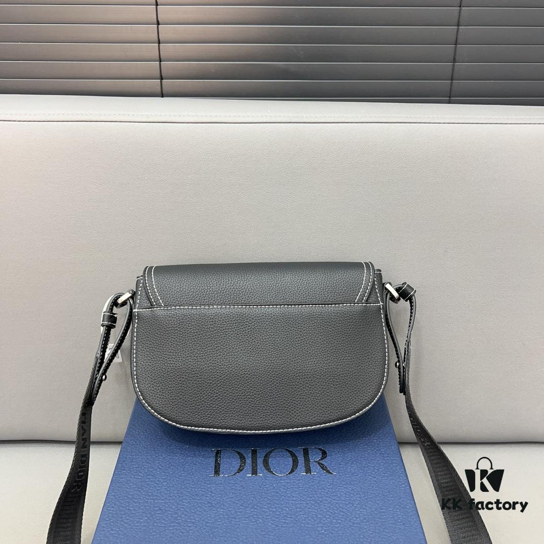 692f11fd4ecd253cf1078e37 DIOR Men's Flap Shoulder Saddle Bag in Black Canvas with Leather Trim, Long Adjustable Strap, Unisex Portable Design, Celebrity Must-Have, Crafted with Precision Inlay Workmanship, Classic and Versatile