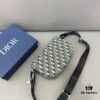 692f12014ecd253cf1078e41 DIOR Men's Flap Shoulder Saddle Bag in Black Canvas with Leather Trim, Long Adjustable Strap, Unisex Portable Design, Celebrity Must-Have, Crafted with Precision Inlay Workmanship, Classic and Versatile