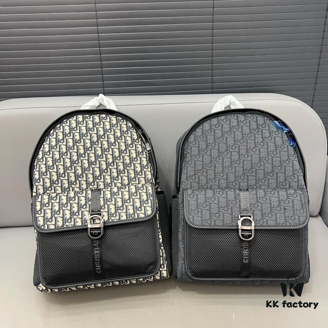 692f12154ecd253cf1078e62 DIOR Men's Sac à dos 8 Denim Saddle Backpack, Unisex Large-Capacity Bag, Book Bag with Expert Inlay Craftsmanship, Classic and Versatile Design