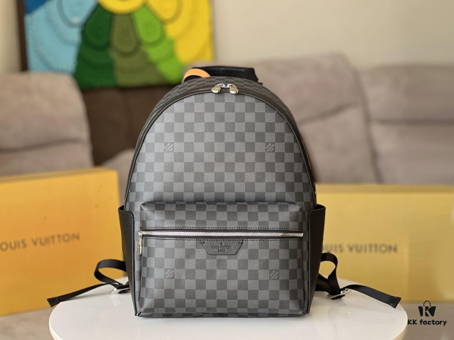 692f12234ecd253cf1078e75 DISCOVERY Leather Backpack N40514 Black Grid