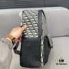 692f12254ecd253cf1078e79 DIOR Men's Sac à dos 8 Denim Saddle Backpack, Unisex Large-Capacity Bag, Book Bag with Expert Inlay Craftsmanship, Classic and Versatile Design