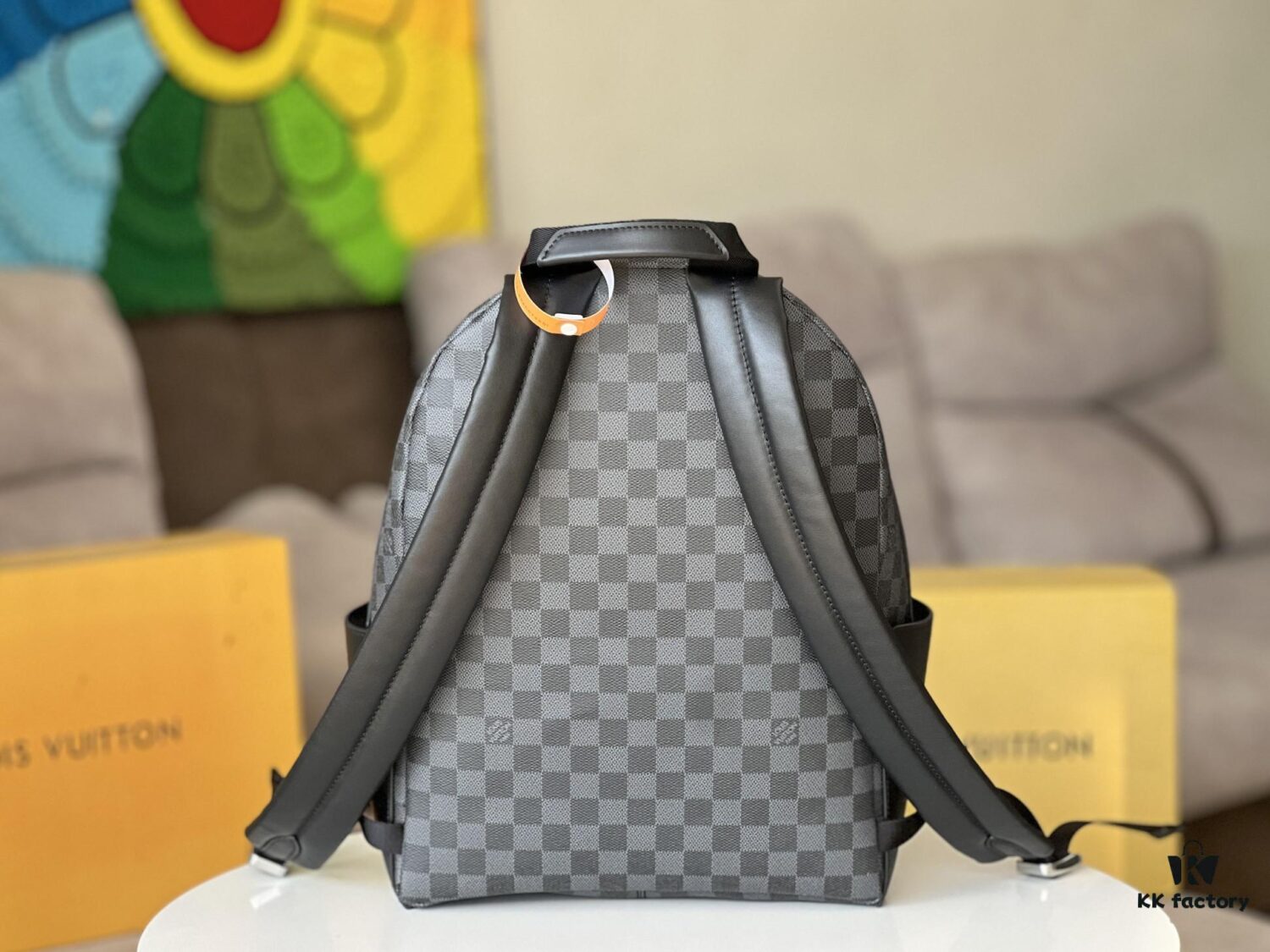692f12254ecd253cf1078e7a DISCOVERY Leather Backpack N40514 Black Grid