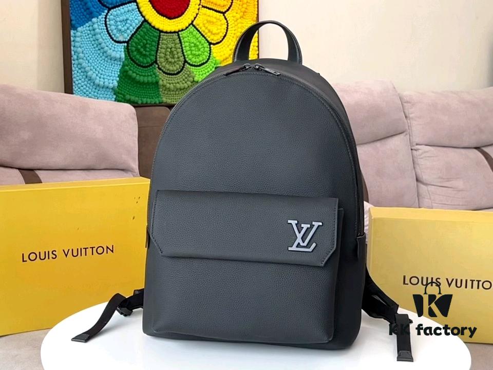 692f12524ecd253cf1078ebd Top-Quality Original Stock, Full-Grain Calfskin Leather, Chip-Encoded Model: M57079 Black New Aerogram Backpack