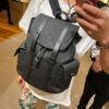 Original Chip Version 🦍 Model: M20899 Full Leather Embossed Small Backpack 🎮