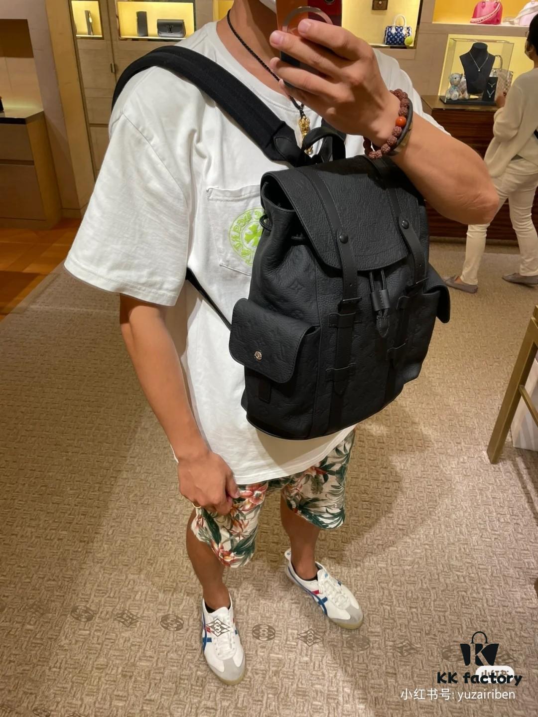 Original Chip Version 🦍 Model: M20899 Full Leather Embossed Small Backpack 🎮
