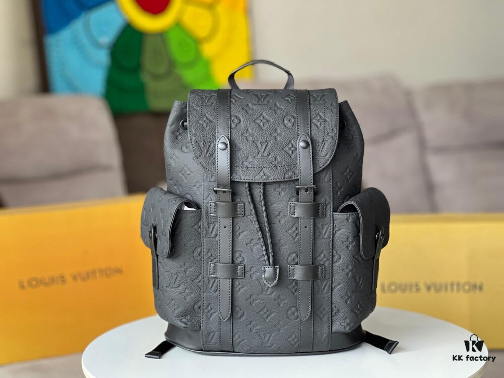 692f12804ecd253cf1078f11 Genuine Original Chip Version 🍾 Model: M20899 Full Leather Embossed Small Backpack 🎮 This Christopher Backpack Features a Compact Classic Design