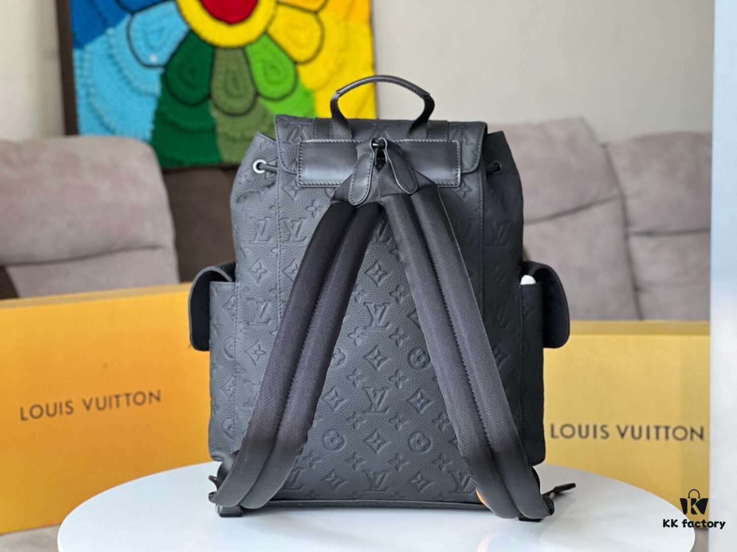 692f12814ecd253cf1078f12 Genuine Original Chip Version 🍾 Model: M20899 Full Leather Embossed Small Backpack 🎮 This Christopher Backpack Features a Compact Classic Design
