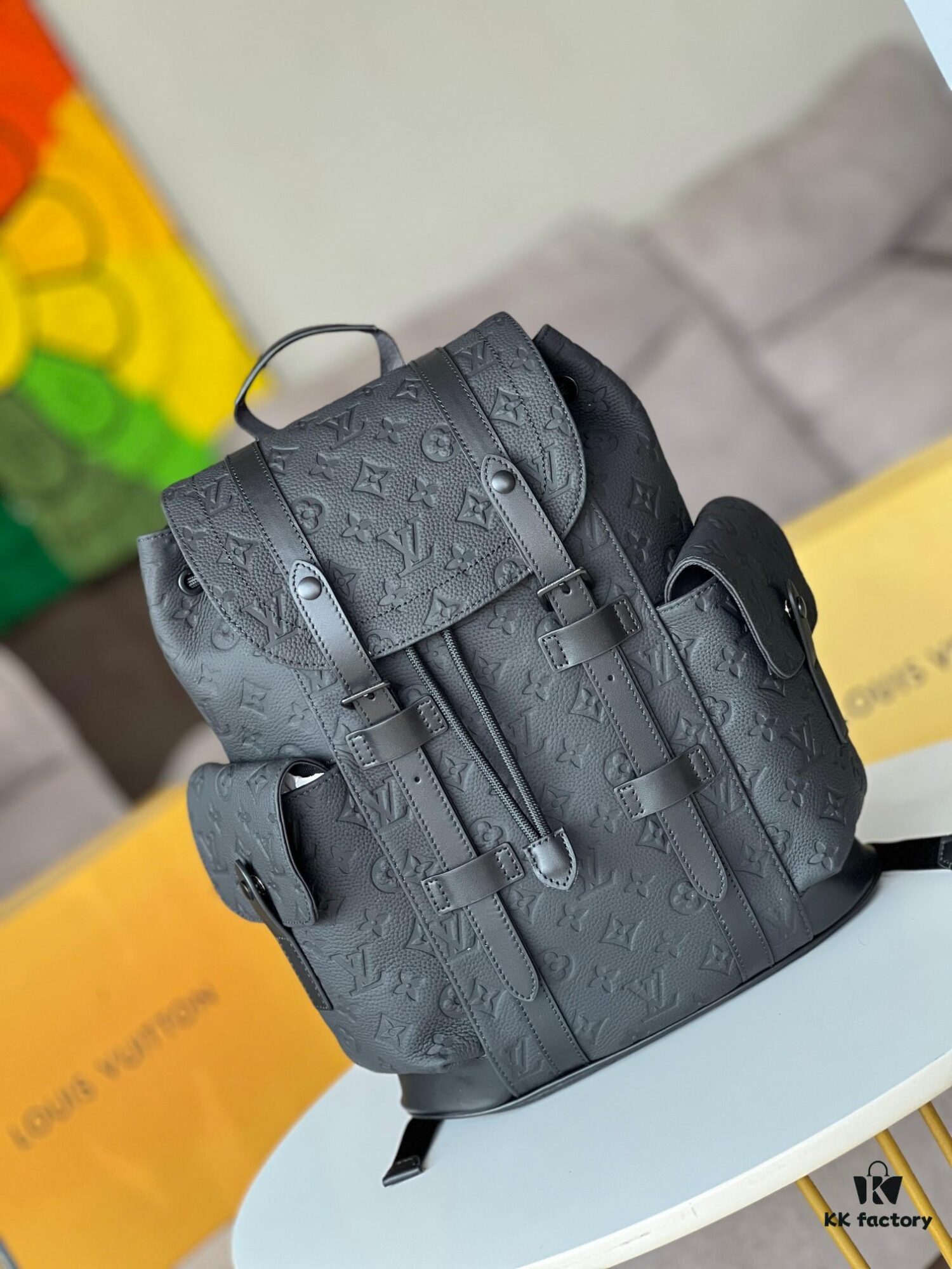 692f12824ecd253cf1078f13 Genuine Original Chip Version 🍾 Model: M20899 Full Leather Embossed Small Backpack 🎮 This Christopher Backpack Features a Compact Classic Design