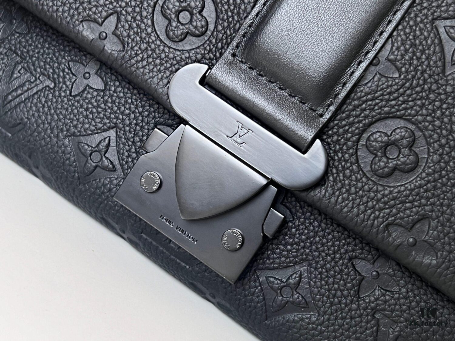 692f12944ecd253cf1078f2e Model: M23741 Original Factory Embossed Cowhide (M46794 Black Pattern) S-Cape Messenger Bag