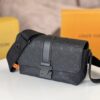 692f12944ecd253cf1078f2f S-Cape Messenger Bag in M23741 Monogram Embossed Taurillon Cowhide Leather (M46794 Black Pattern)