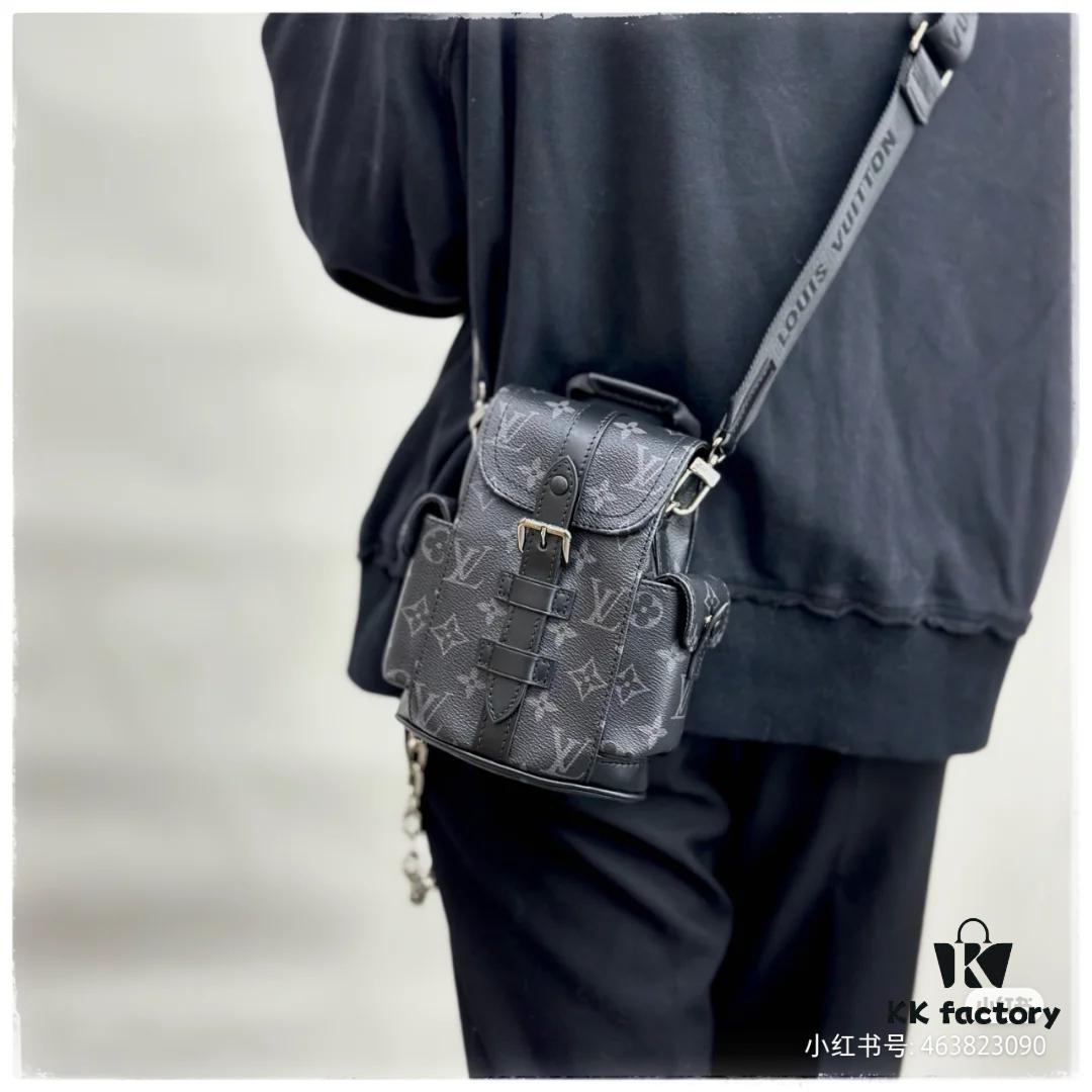 692f12b04ecd253cf1078f5b Original Chip Version 💥 Model: M82769 Black Flower Nano Christopher Bag