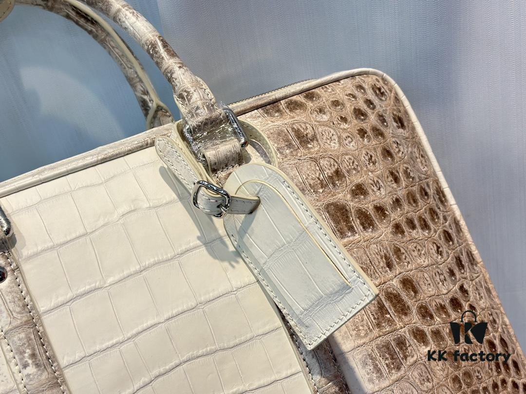 692f12c54ecd253cf1078f83 LV Same-Style Men's Briefcase Made from Himalayan Crocodile Belly with Lambskin Lining, Himalayan Collection