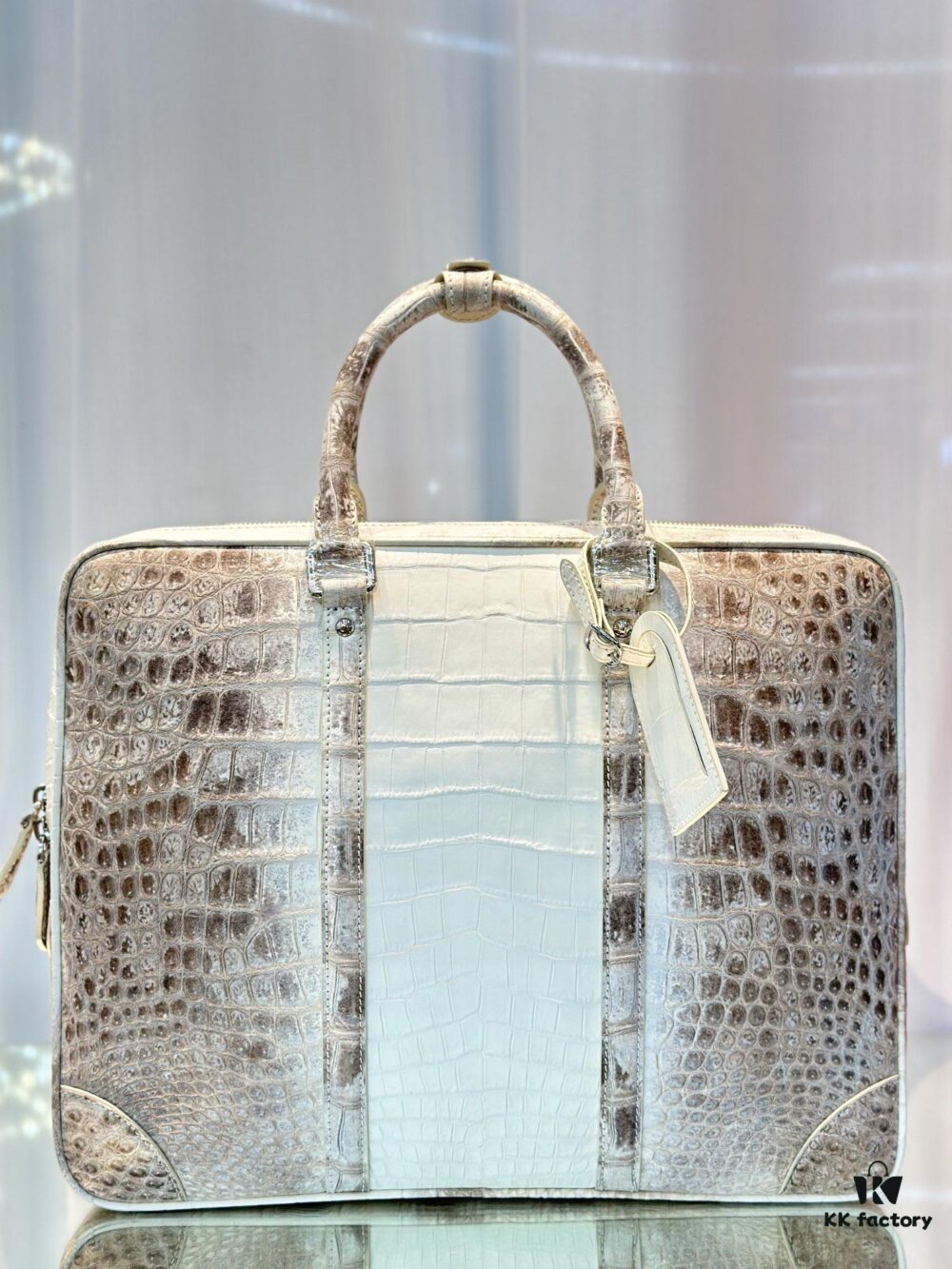 692f12c64ecd253cf1078f8a LV Same-Style Men's Briefcase Made from Himalayan Crocodile Belly with Lambskin Lining, Himalayan Collection