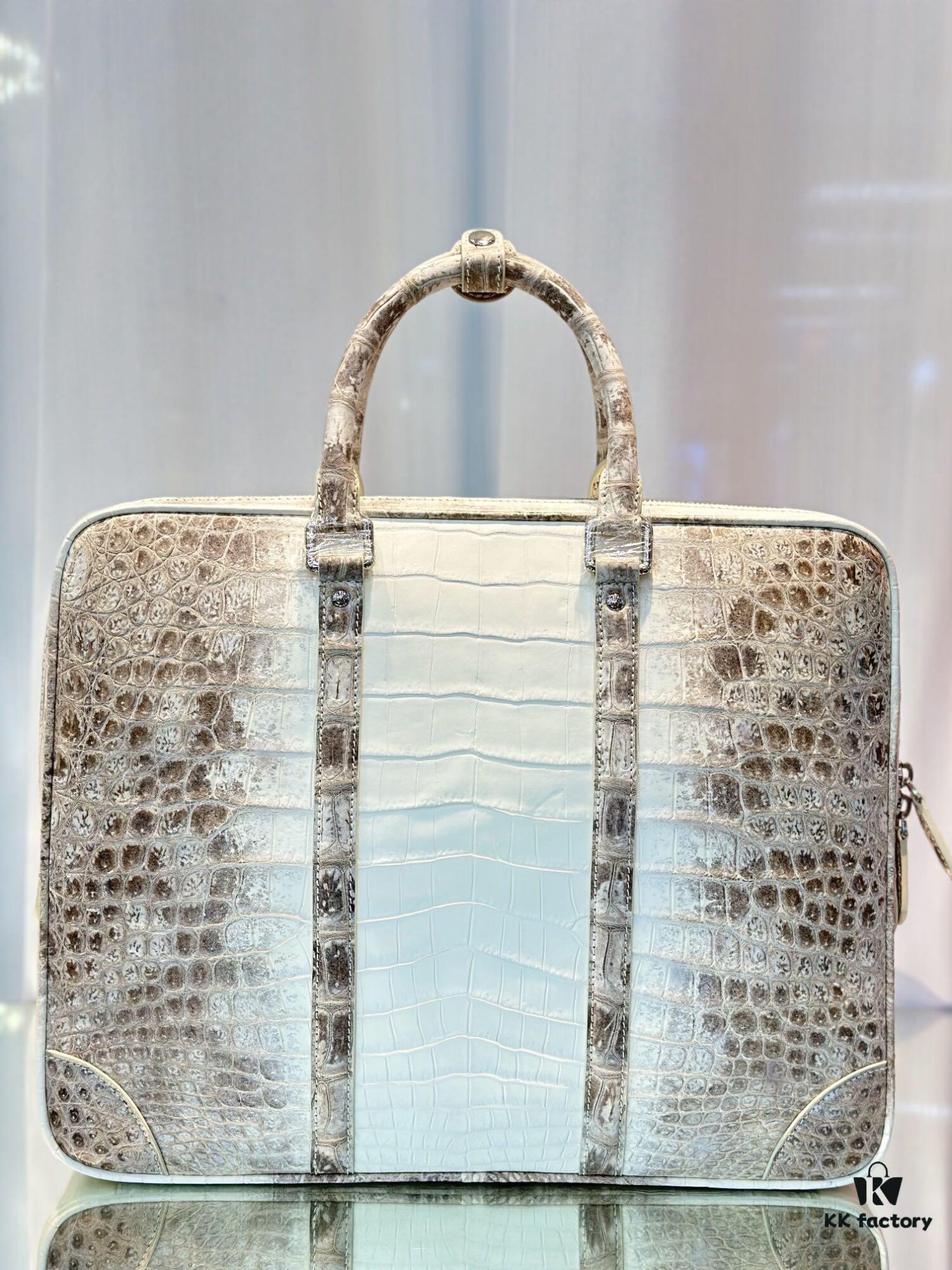 692f12c64ecd253cf1078f8b LV Same-Style Men's Briefcase Made from Himalayan Crocodile Belly with Lambskin Lining, Himalayan Collection