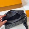 692f12e34ecd253cf1078fbf Genuine Leather Version LV Men's Three-in-One Black Warrior Trio Messenger Bag