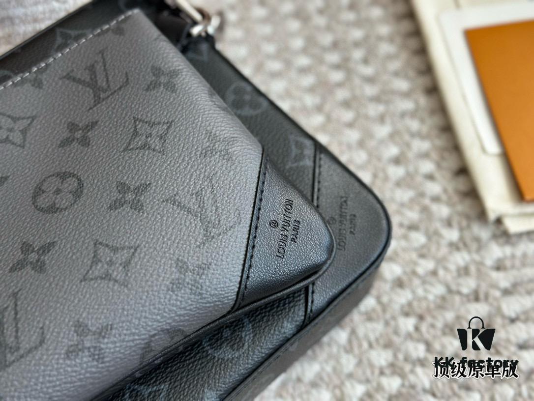 692f134c4ecd253cf1079082 Top Quality Original LV Men's Triple Combo 'Black Samurai' Three-Piece Set Trio Messenger Bag